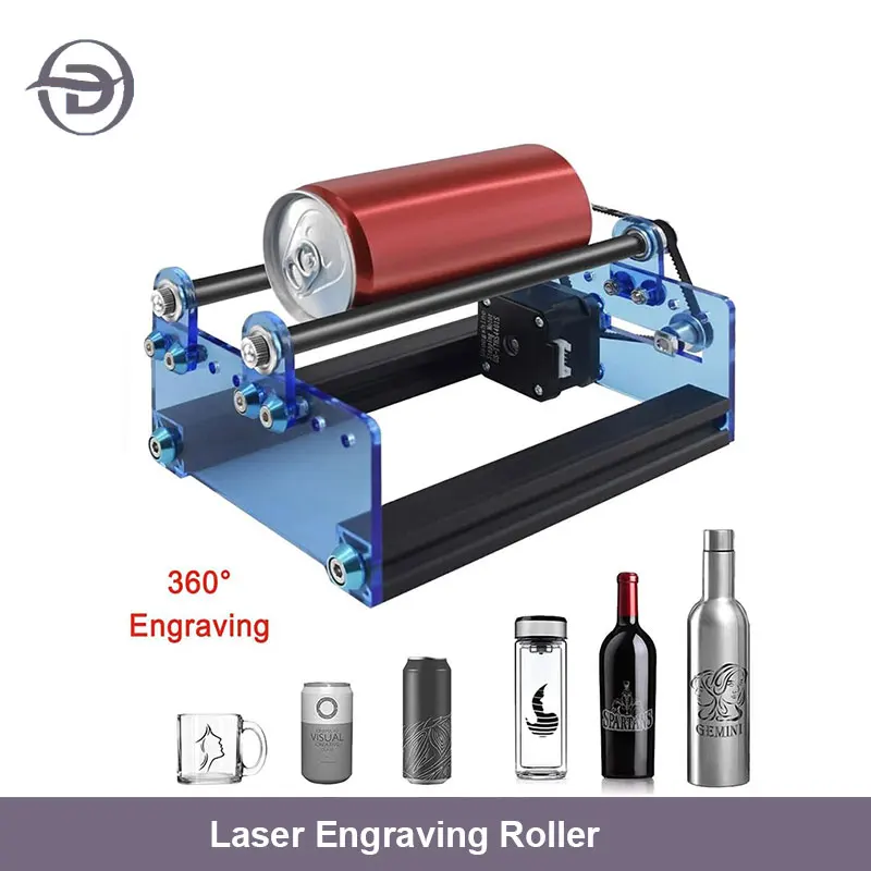 Laser Engraving Roller for Cylindrical Objects with 360° Rotating Engraving 3D Printer  Y-axis Rotary for Engraving