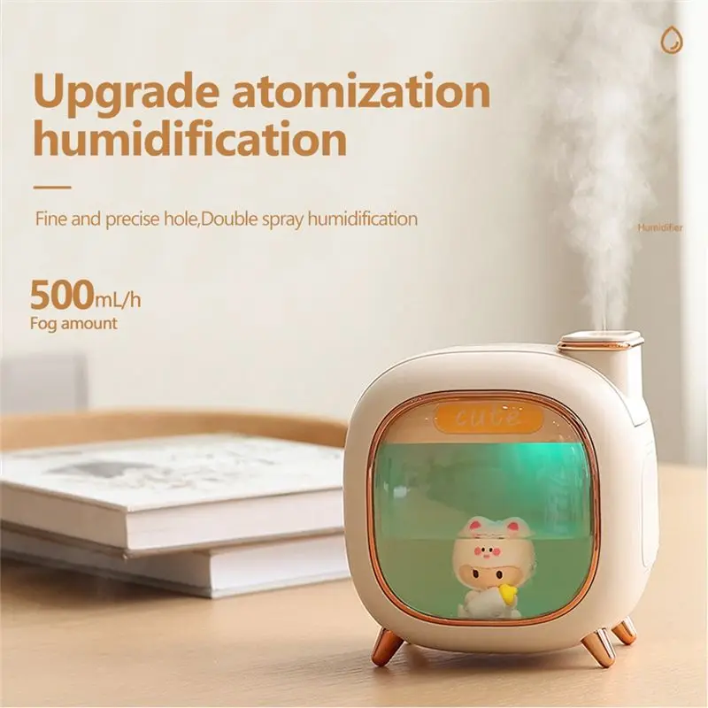 Gen Basic Cartoon Air Humidifier Large Capacity Humidifier Long Lasting Moisturizing Green