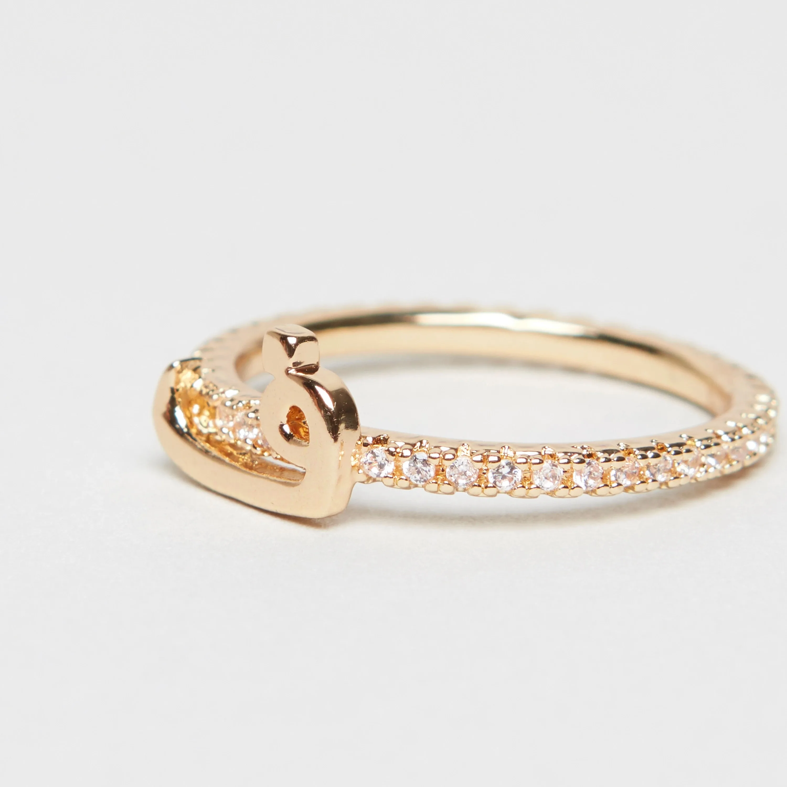 Custom Arabic Ring Personalization Embellished Arabic Zircon Letter Ring 925 Silver Luxury Jewelry Muslim Woman Gift for Her