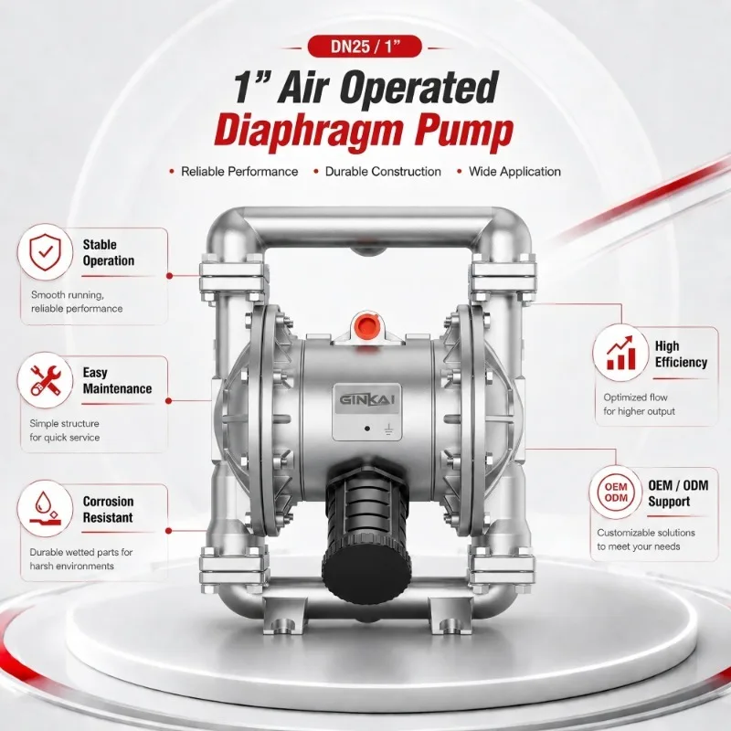Stainless Steel Agricultural Pneumatic Double Air Operated Diaphragm Pump Membran Chemical ARO Pump Bomba De Diafragma