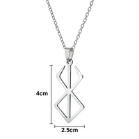 Stainless Steel Jewelry Berserk Necklace Sword Logo Pendants Choker The Mad Warrior Of Norse Viking Mythology Men Adornment Gift