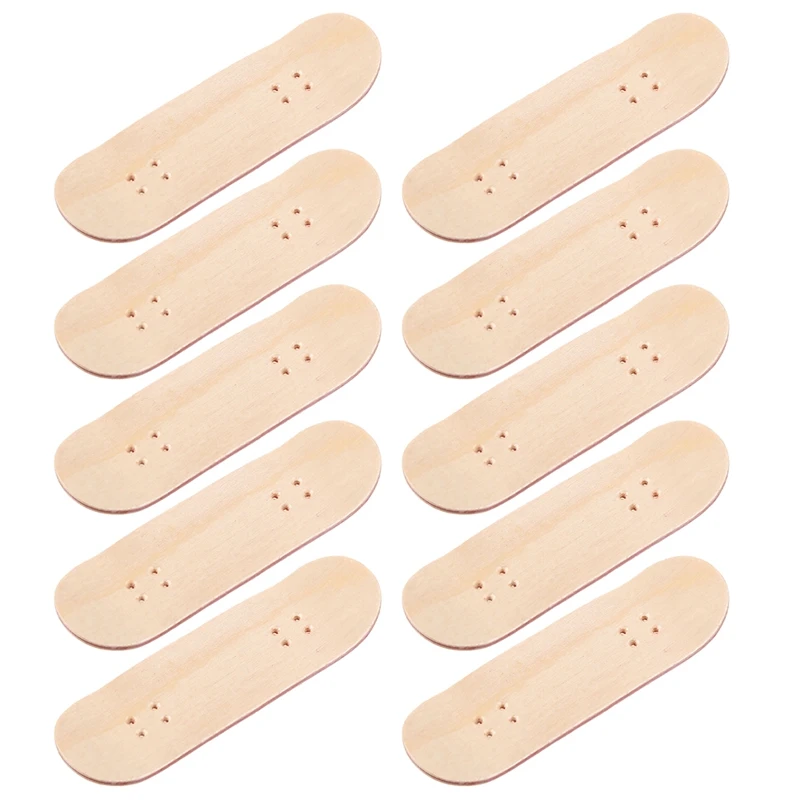 10 Pcs New Replacement Wooden Board Finger Skateboard Parts for Finger Skateboards-SPMI