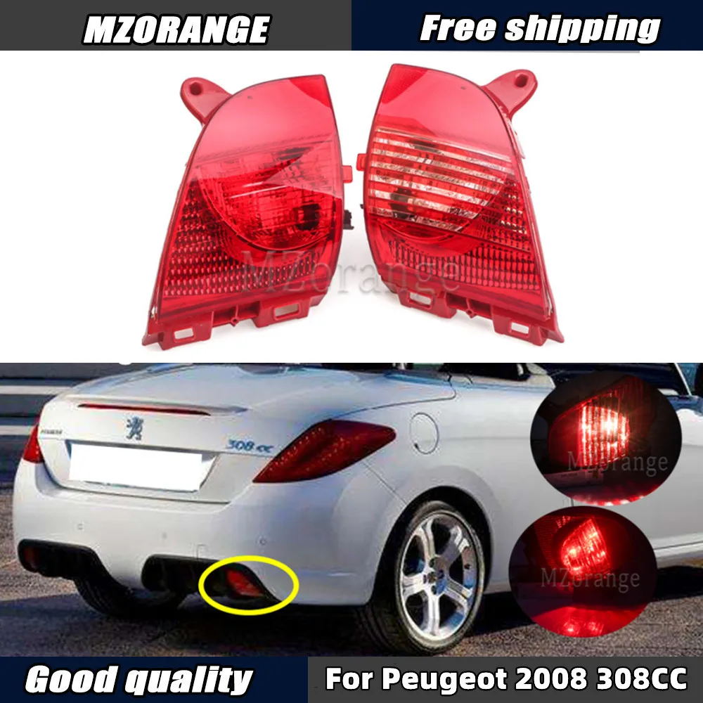 Hinten Stoßstange Licht für Peugeot 2008 308CC Für Citroen C3XR Bremse Schwanz Nebel Halogen Lampe Auto Zubehör