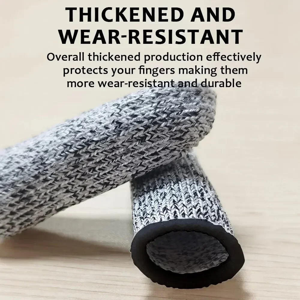 Level 5 Safety Anti-Cut Flexible Fingertip Gloves High-Strength Kitchen Tool Protector Sleeves for Enhanced Grip