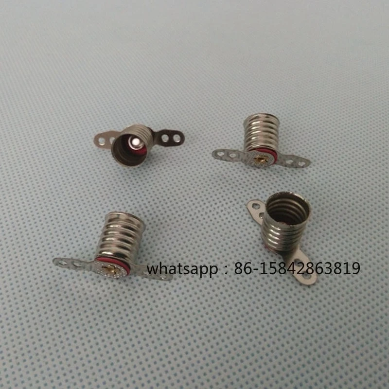 E10 Foot Long Silver Plated Nickel Screw Small Lamp Flashlight Bulb Lamp Holder Science Teaching Laboratory Supplies