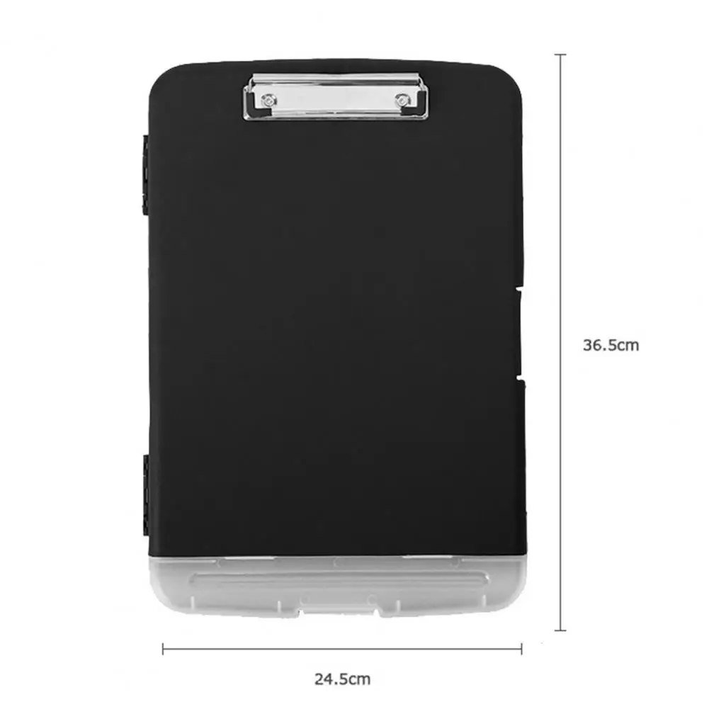 Heavy Duty Clipboard with Storage And Pen Holder Black Enclosed Clipboard Box for Nurses Drivers Contractors Teachers