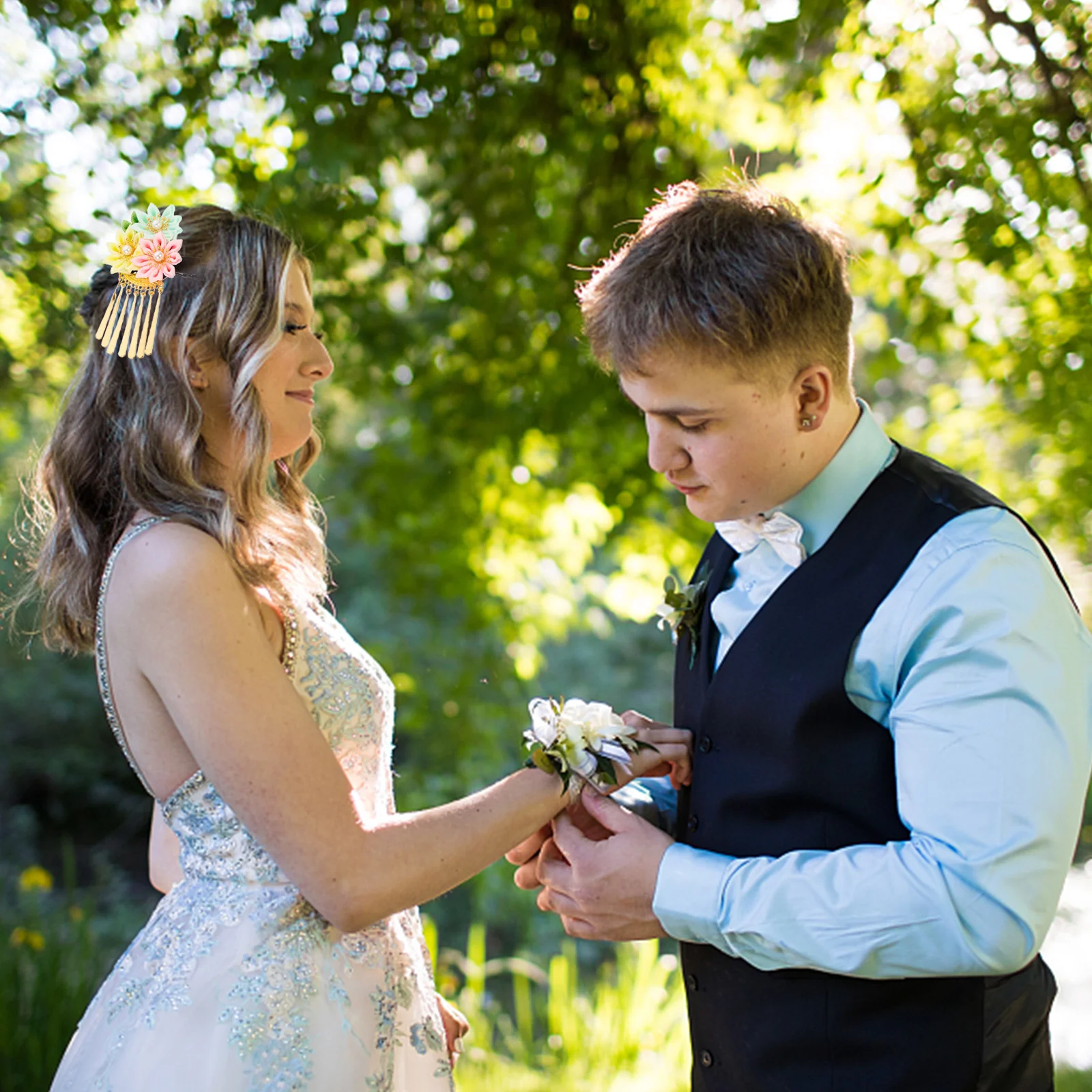 

Bridal Wedding Hair Clip Flower Barrette Tassel Hairpin Japanese Style Kimono Accessory Kimono Flower Hair Clip