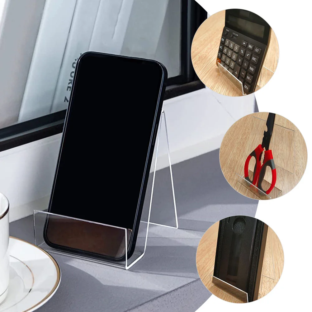 3 Pcs Transparent Display Stand Book Rack Magazine Acrylic Easel Clear Showing for