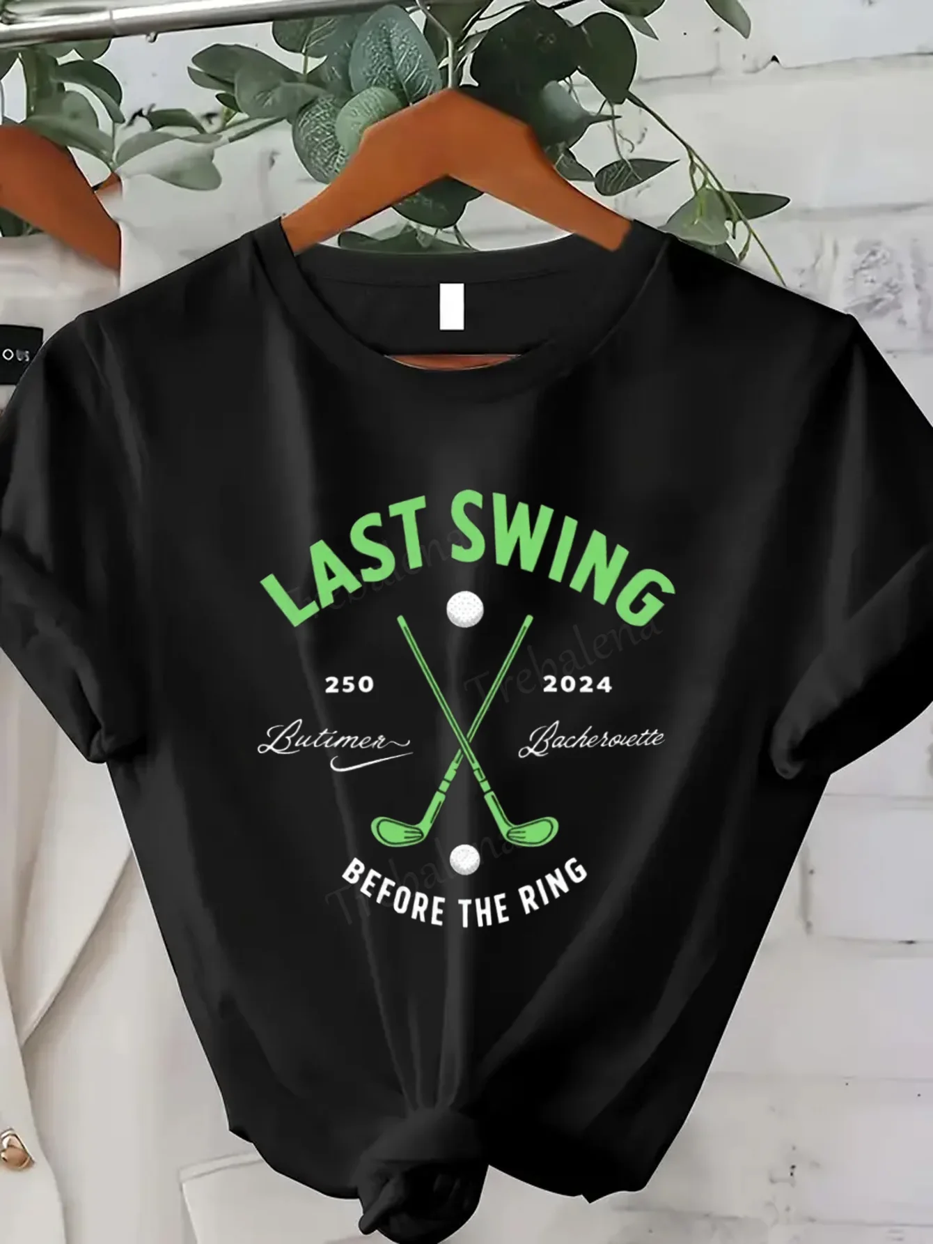 

Women T-shirt Last Swing Before the Ring 2024 Bachelorette Tee