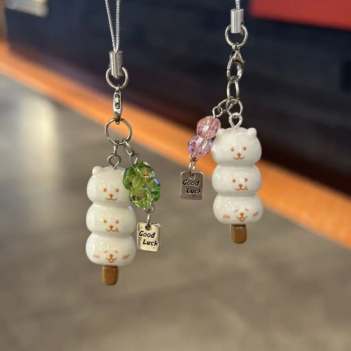 Cute Lucky Leaf Phone Charms Pendant Kawaii Cat Cases For iPhone 17 CCD Camera Airpods Ins Korea New Handmade DIY Accessories
