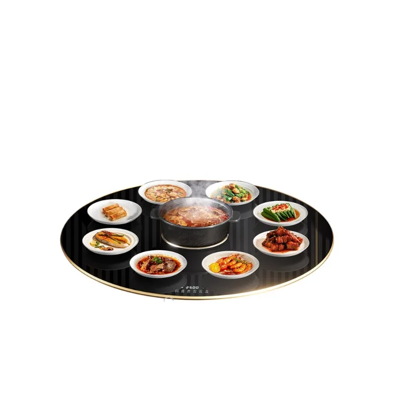 

With hot pot, meal insulation, hot vegetable heating board, household heating vegetable heating plate, dining table