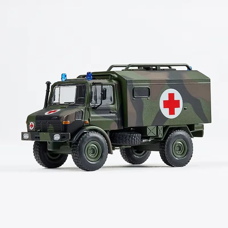 MASSDI 1:64 Scale U1300L U300L DLRG Ambulance + Truck With Free Roof Alloy Car Model Holiday Gifts Toys