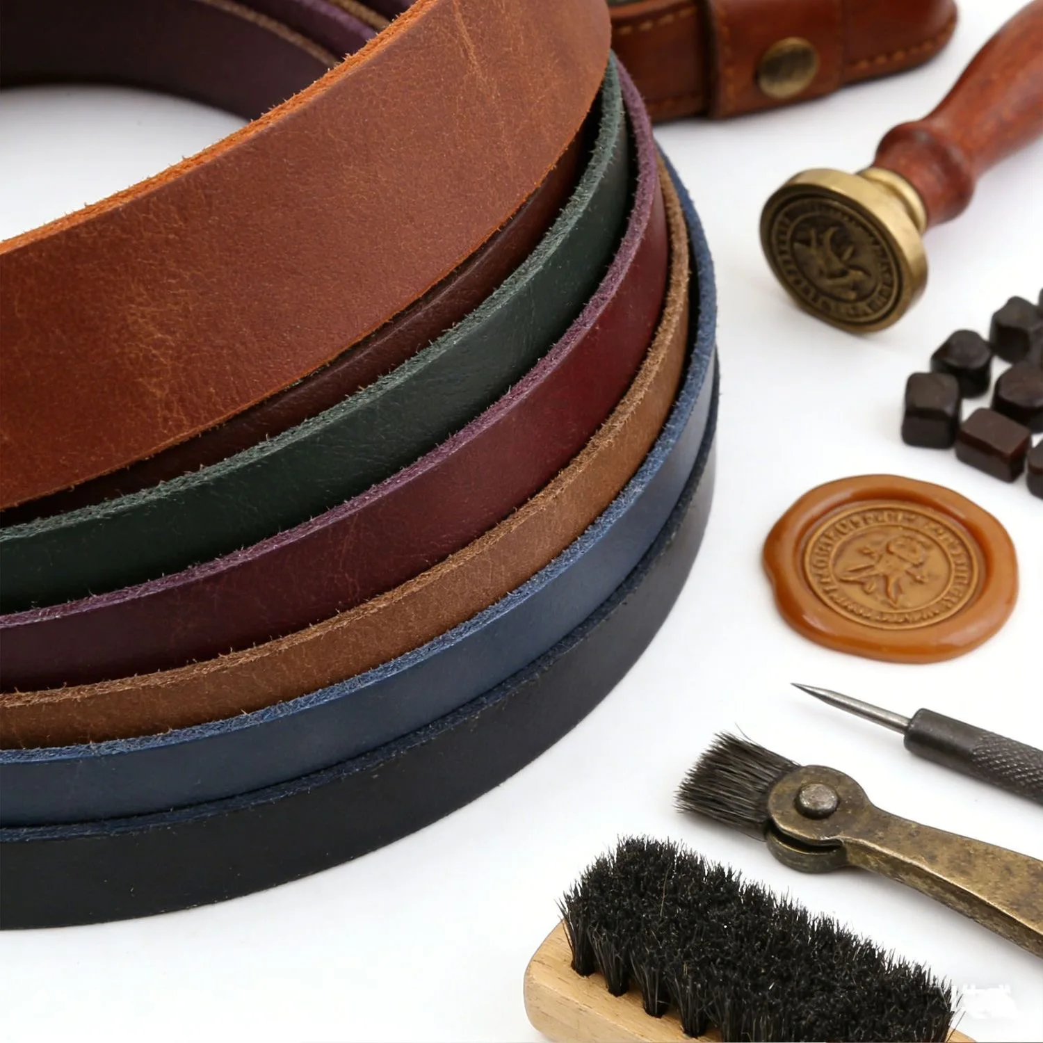 Crazy Horse Leather Head Layer Cowhide Strip Genuine Leather Handmade DIY Shoulder Strap Collar Bracelet Leather Fabric Bag Stra