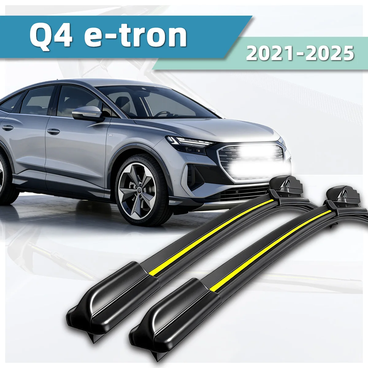 Fit For Audi Q4 E-Tron (2021-2025) Wiper Blade Natural Rubber Strip Boneless Silent Car Windshields Front Wiper Car Accessories