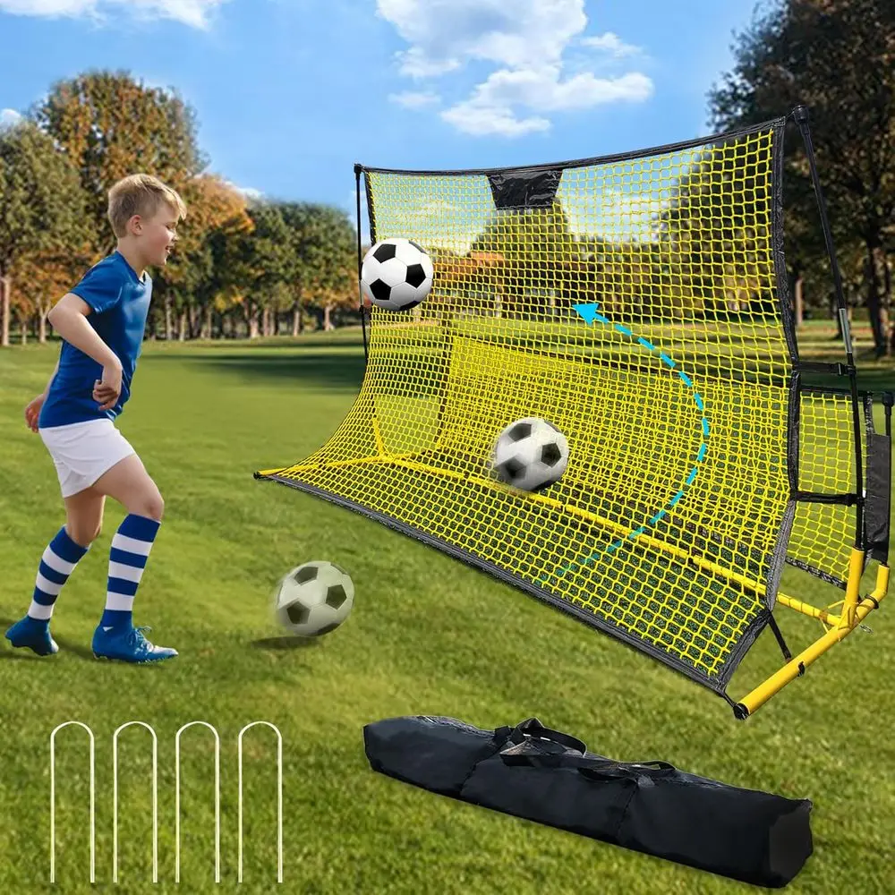 

Soccer Training Rebounder with Carry Bag, Versatile for Solo or Partner Drills, Durable Nets for All Weather Use