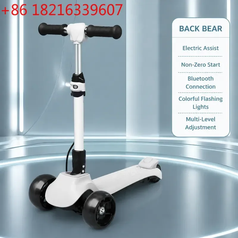 Foldable Electric Three Wheeled Scooter for Kids 3-8 Years Old with Lithium Battery and Lift Function
