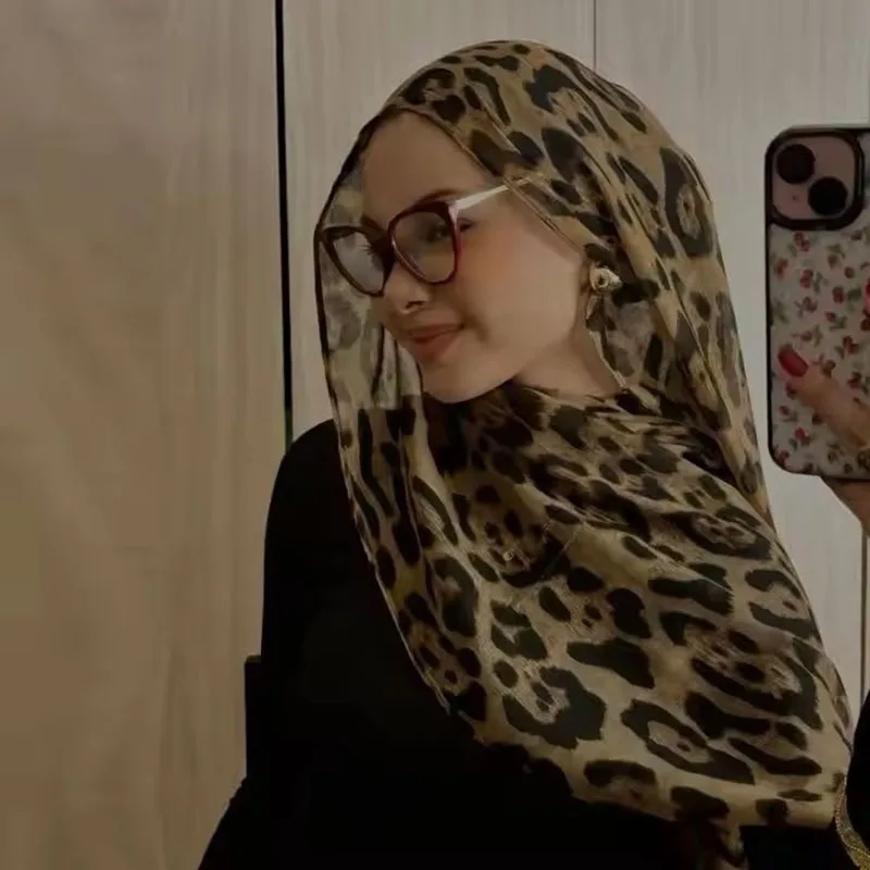 

80x180 новый длинный шарф с леопардовым принтом, шаль для женщин, весенне-осенний благородный шарф, длинный женский шарф, универсальный для всех сезонов