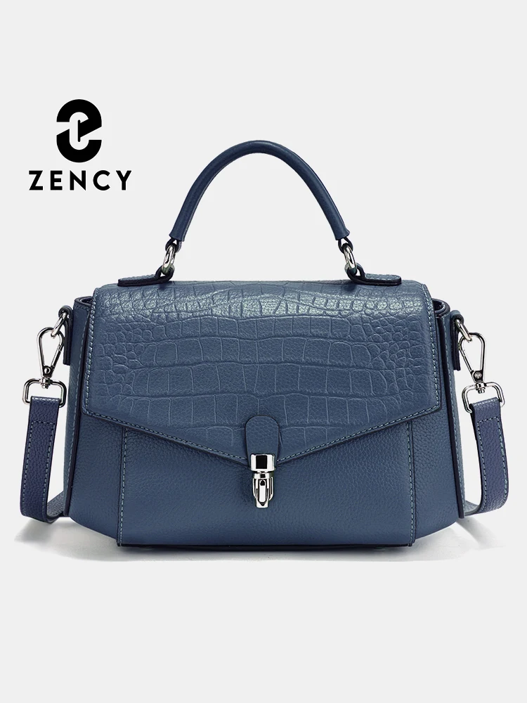 

Модная женская сумка Zency из натуральной кожи с верхней ручкой, сумка через плечо из кожи аллигатора, сумка через плечо с несколькими отделениями, сумка на плечо, роскошный бренд