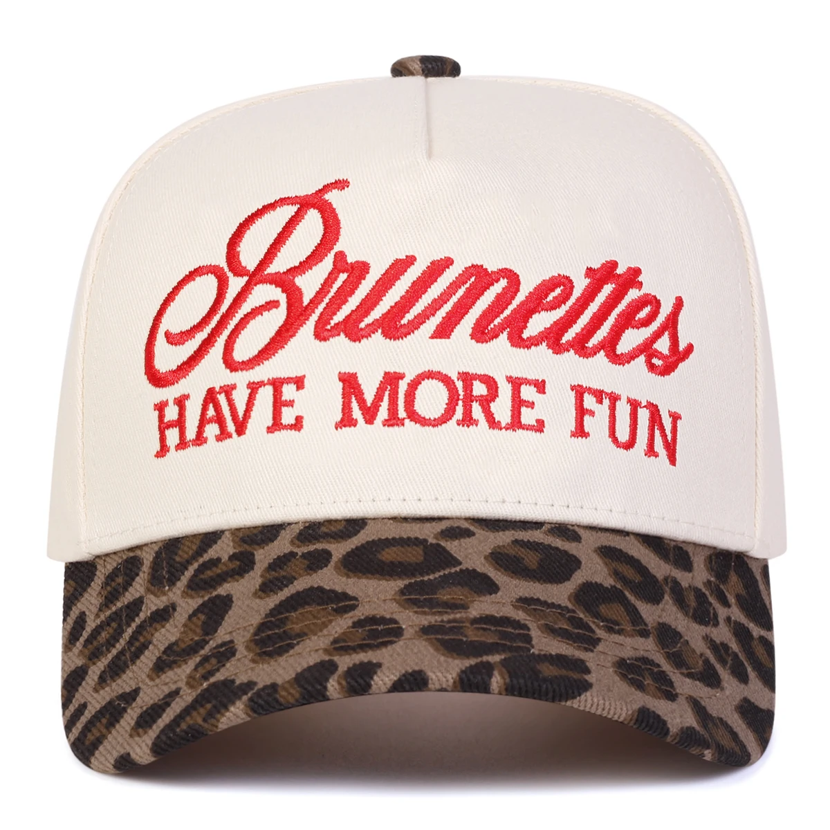 Unisex-Baseballmützen mit Stickerei „BRUNETTES HAVE MORE FUN“, für Frühling und Herbst, verstellbare Freizeithüte für den Außenbereich, Sonnenschutzhut, Sportkappe – Detail 4