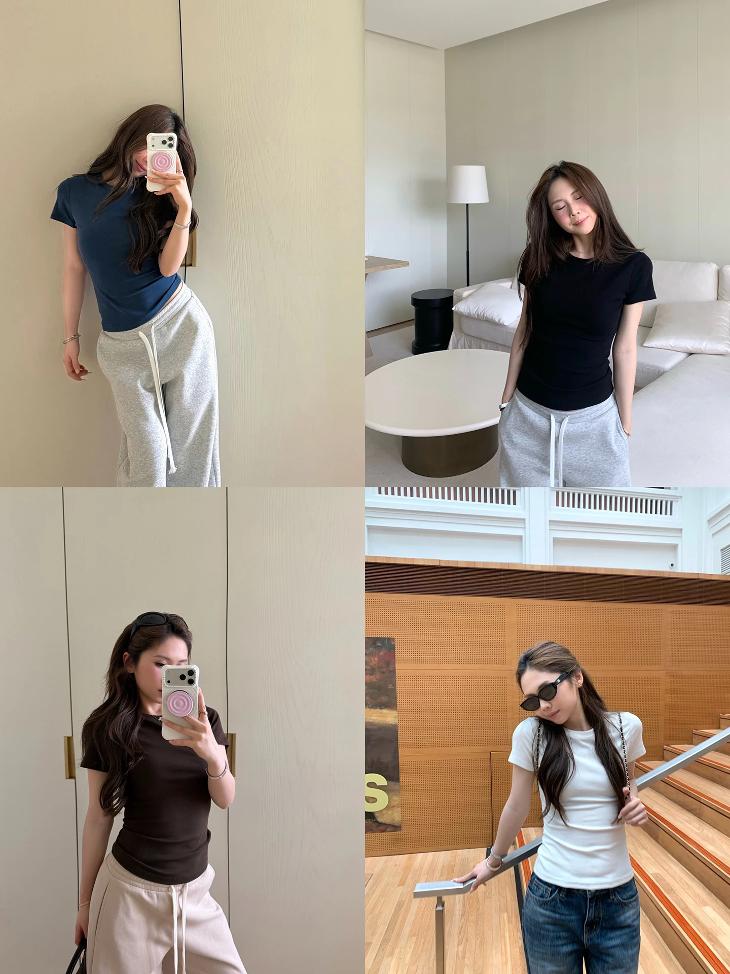 

Женская футболка Slim Fit с круглым вырезом, повседневная, с коротким рукавом, однотонная, универсальная, с эффектом утяжки на талии, из смесового хлопка с эластаном.