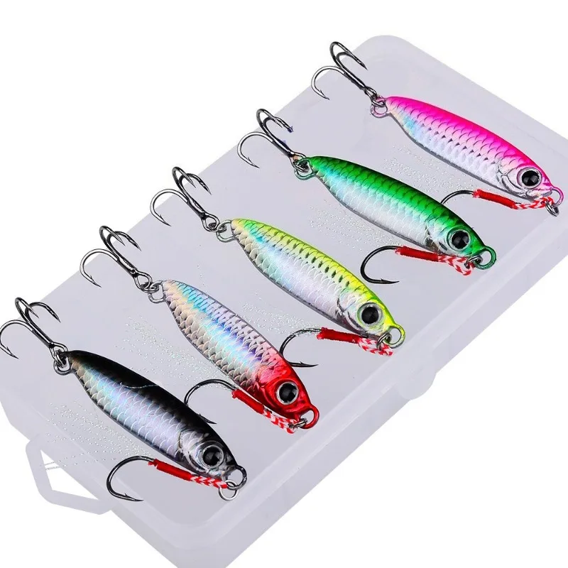 

5Pcs Set 10-30g Spear-type Fish Bait Set Imitation Bait Set with Double Hooks Outdoor Fishing