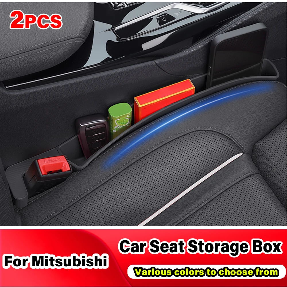 Car Seat Crevice Gap Storage Box Seat Gap Slit Filler Wallet Phone Cigarette Organizer For Mitsubishi Triton Ralliart Eclipse EX