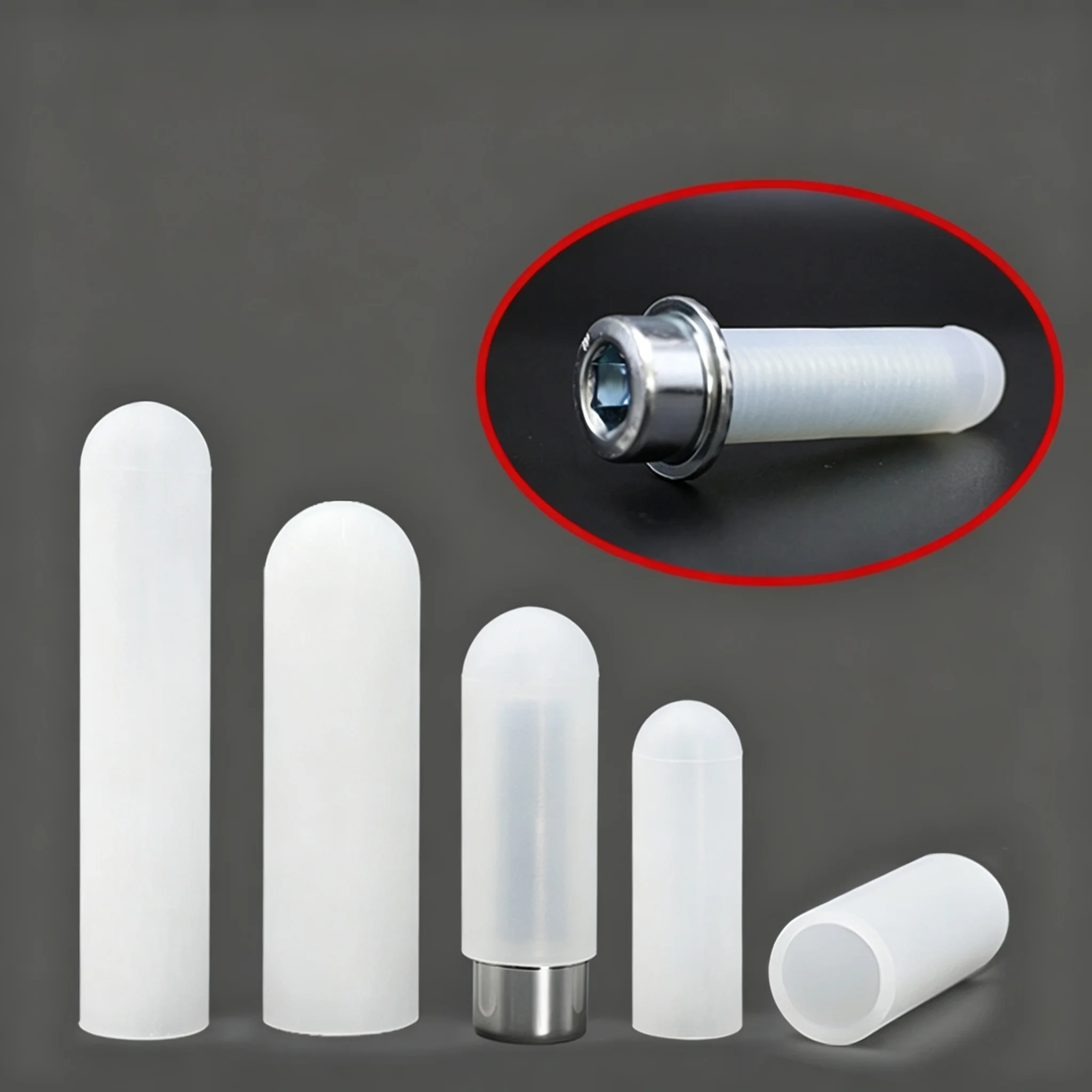 M0.5-M56 Heat Resistant Silicone Thread Protector Cap Dustproof Bolt Masking Sleeve for Electroplating Powder Coating