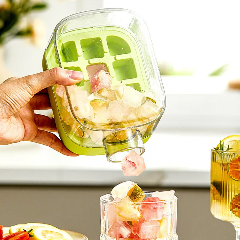 

Summer Portable Silicone Zero-contact Pressure Ice Cube Mold Freezer Ice Trays Whiskey Ice Cream Water Bottle Ice Cube Maker