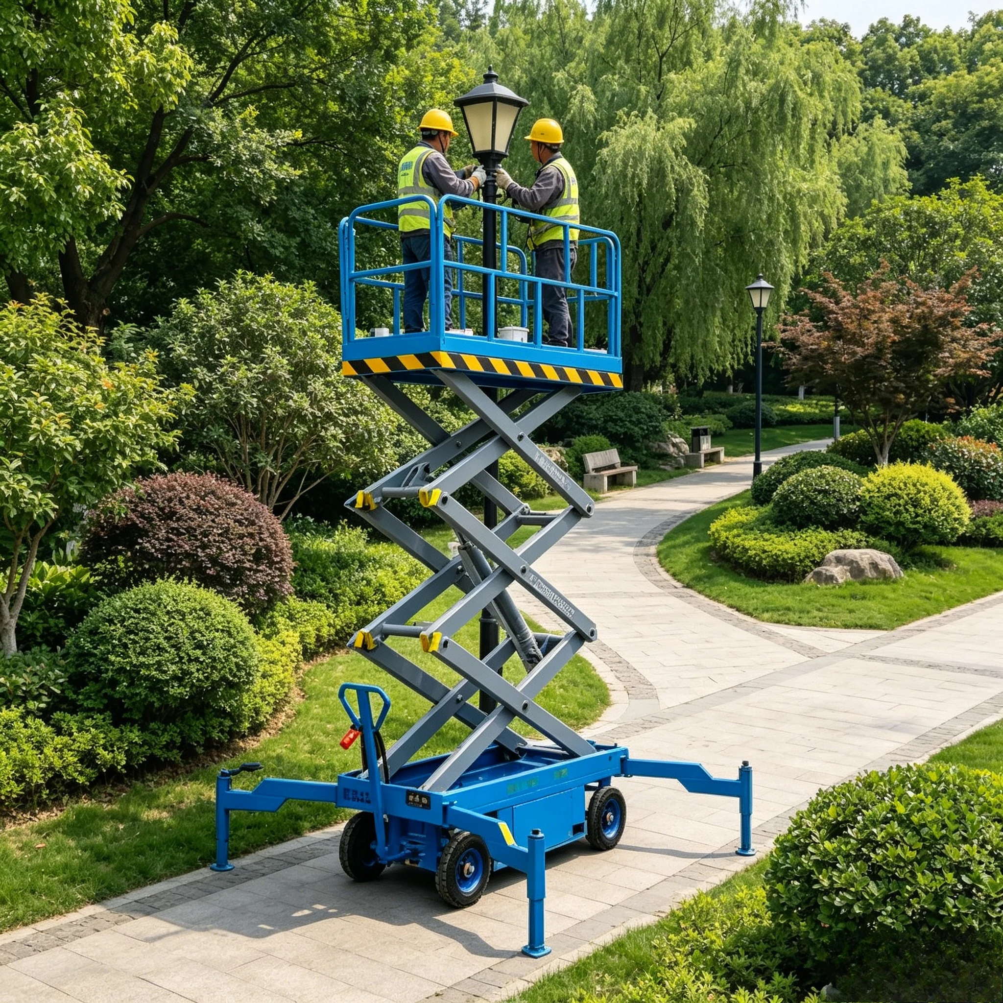 2026 New Mobile Electric Scissor Lift Table Hydraulic Scissor Lifting Platform electric platform storage lift garage customized
