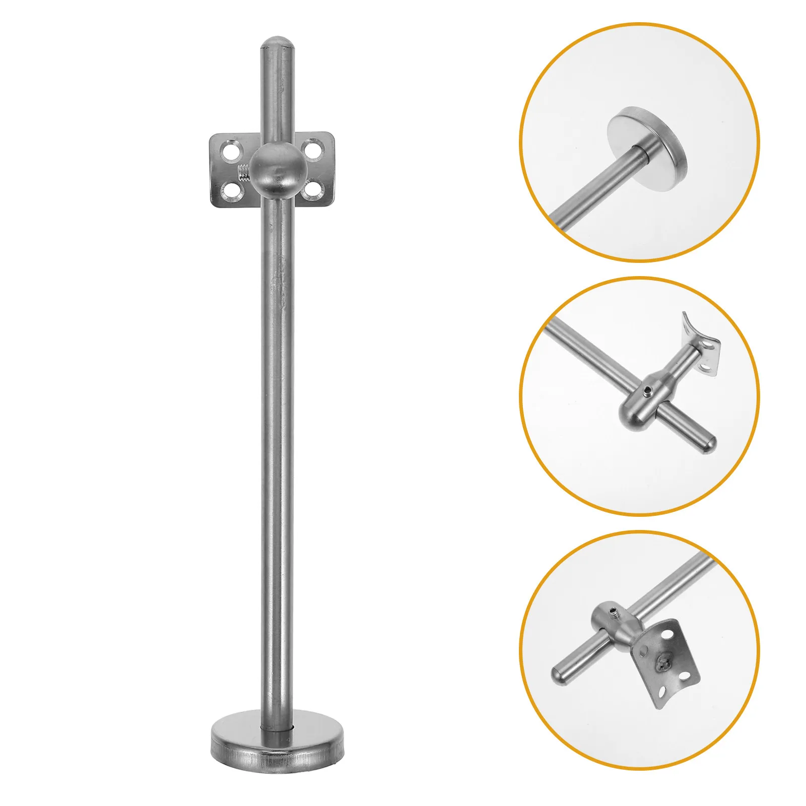 Stainless Steel Handrail Bracket Adjustable Wall-Mounted Handrail Support Bracket for Staircase Corridor Home Office Mall