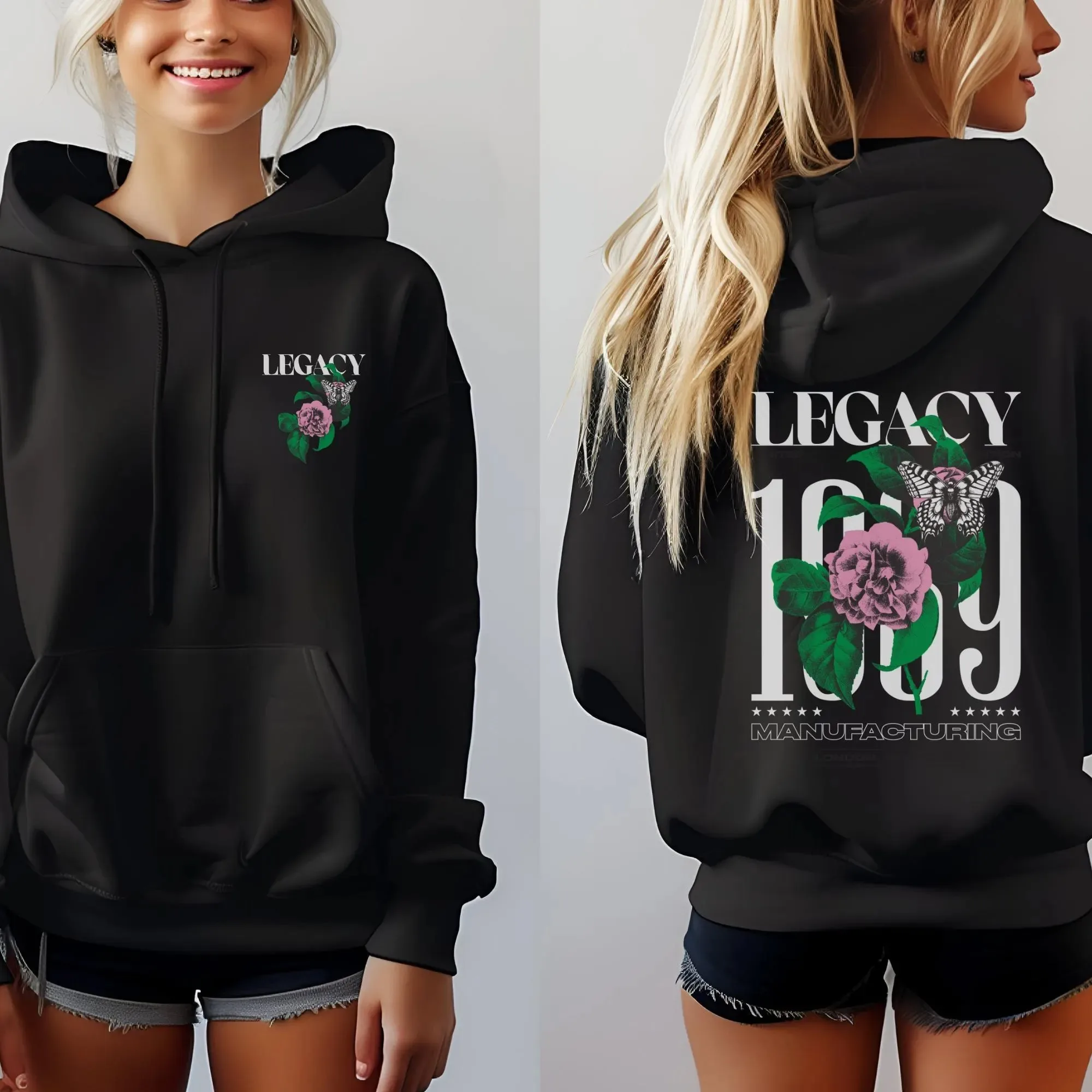 

Autumn and Winter "Elegant Legacy Rose" Trendy - Stylish Cotton Hoodie, Stylish Fashion - Statement Sweatshirt