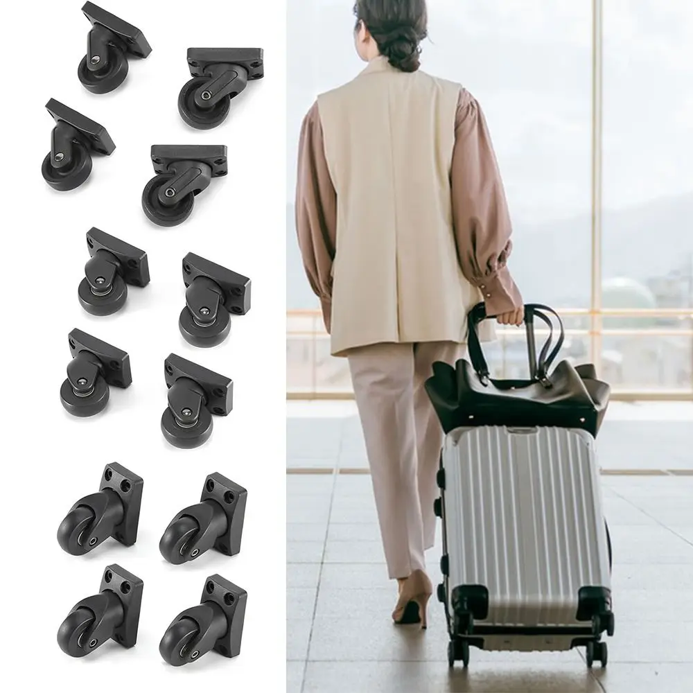 Black Luggage Universal Wheel Caster Replacement Suitcase Pulley Wear-resistant Repair Trolley Bag Universal Wheel