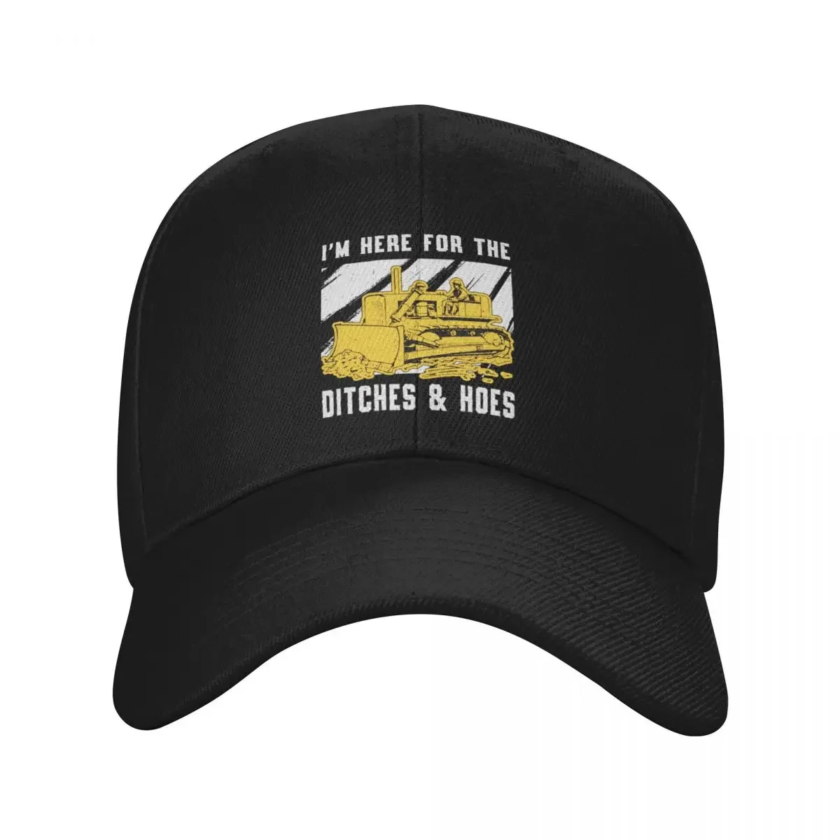 Bulldozer I'm Here For The Ditches Construction Baseball Cap fishing hat Funny hats Anime Baseball Men Women's