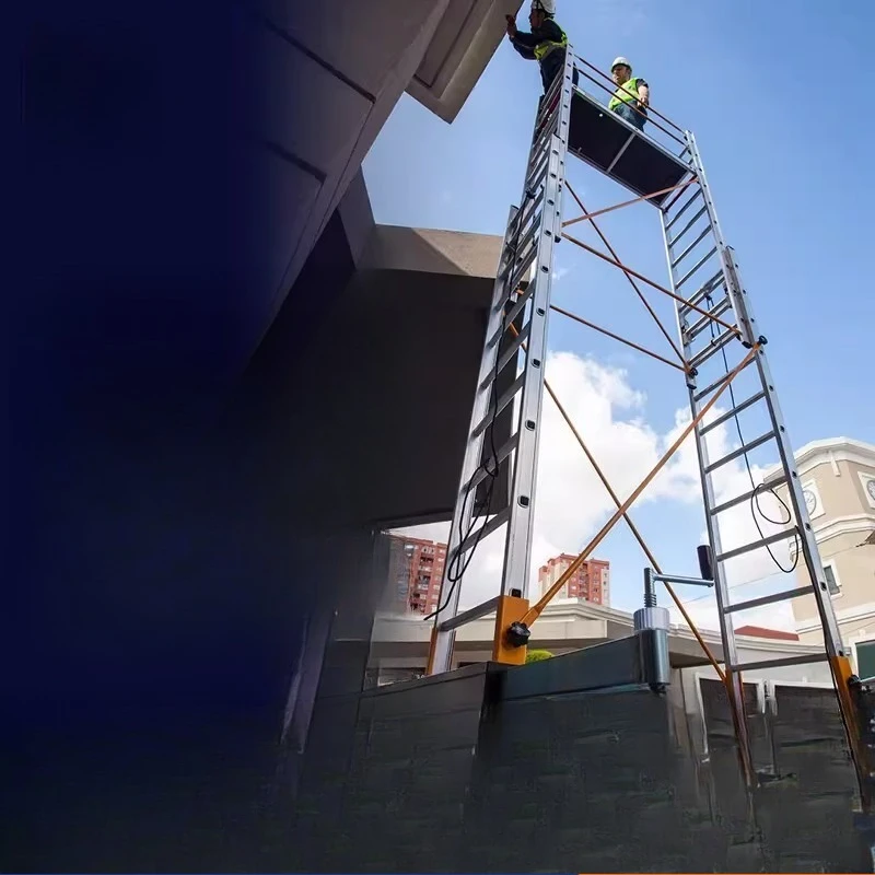 Scaffolding mobile elevator aluminum alloy ladder telescopic folding aerial work platform climbing ladder cloud ladder