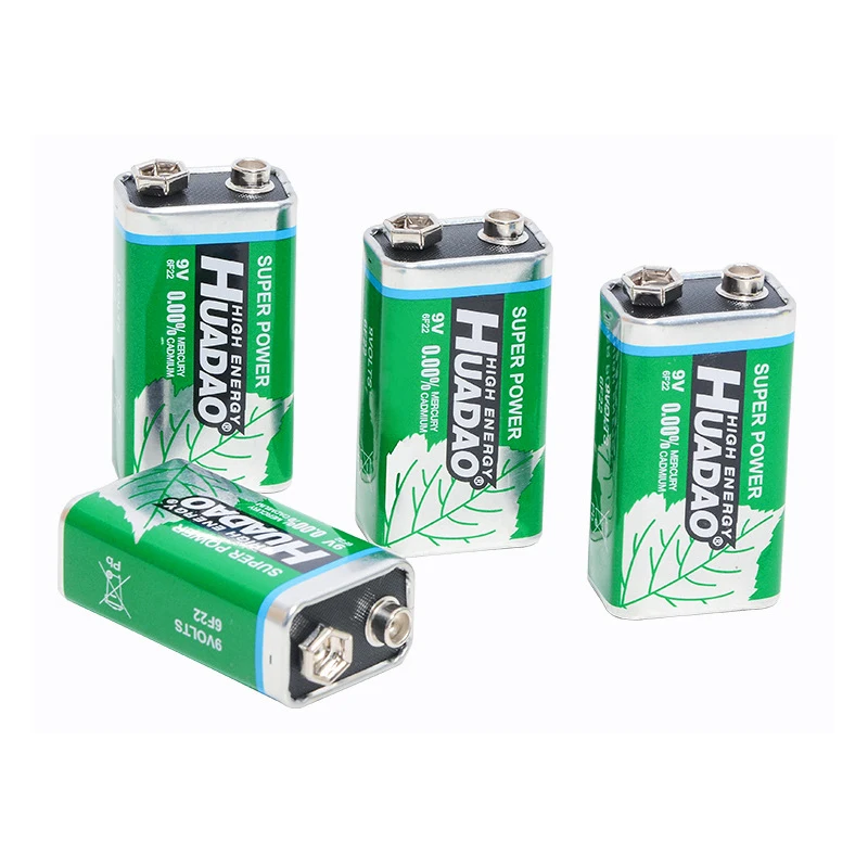 10 PCS Disposable 9 Volt 1100mah Battery 9V Alkaline Battery Multimeter Alarm Microphone 6F22 Carbon Dry Batteries for KTV Toys