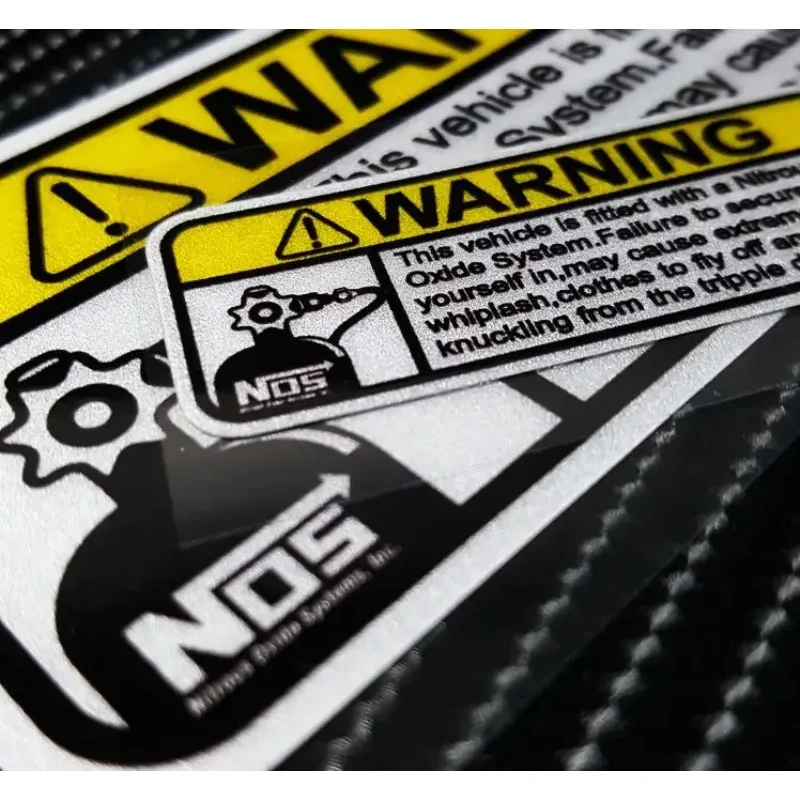 AliExpress Reflective Warning Car Stickers NOS Nitrous Oxide Systems Stickers Tuning Racing Car Decal Vinyl Motocross For Bike Truck Vans