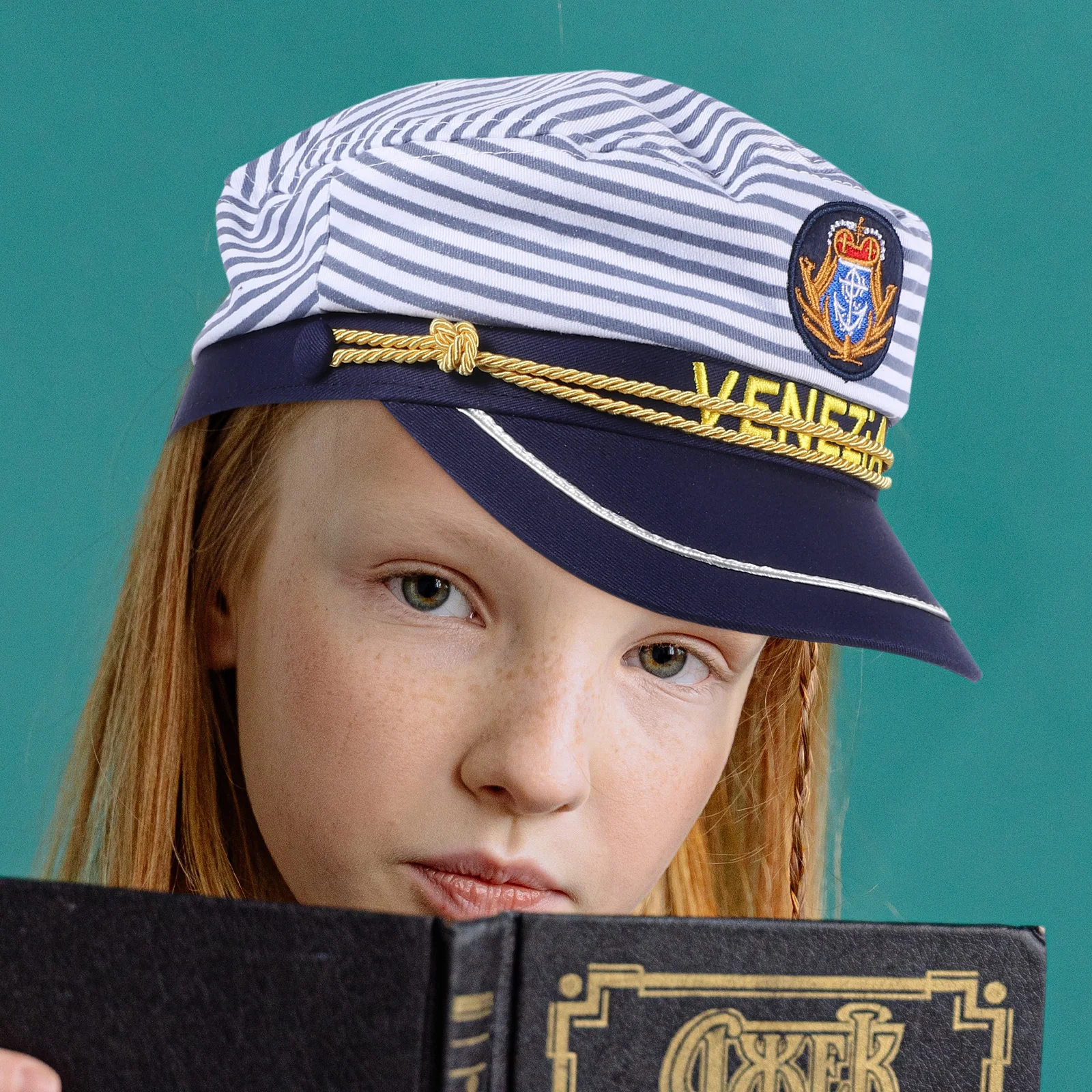 

2Pcs Sailor Hats Cotton Pirate Cap for Men Captain Boaters Baby Curved Brim Outdoor Sunscreen Spring Autumn Warm Party Cosplay