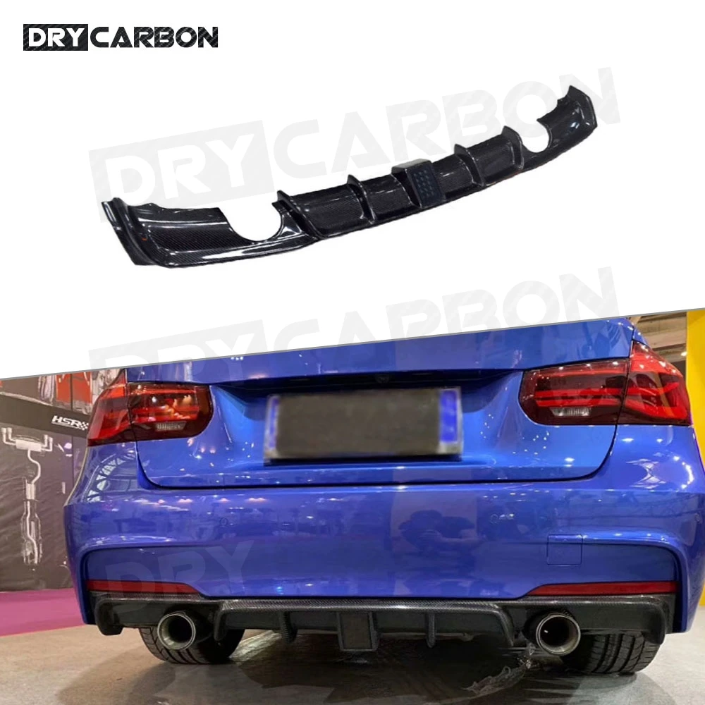 

Carbon Fiber Racing Rear Bumper Diffuser With LED Light Fit For BMW 3 Series F30 F35 318i 320i 328i 335i 340i M Sport 2012-2018