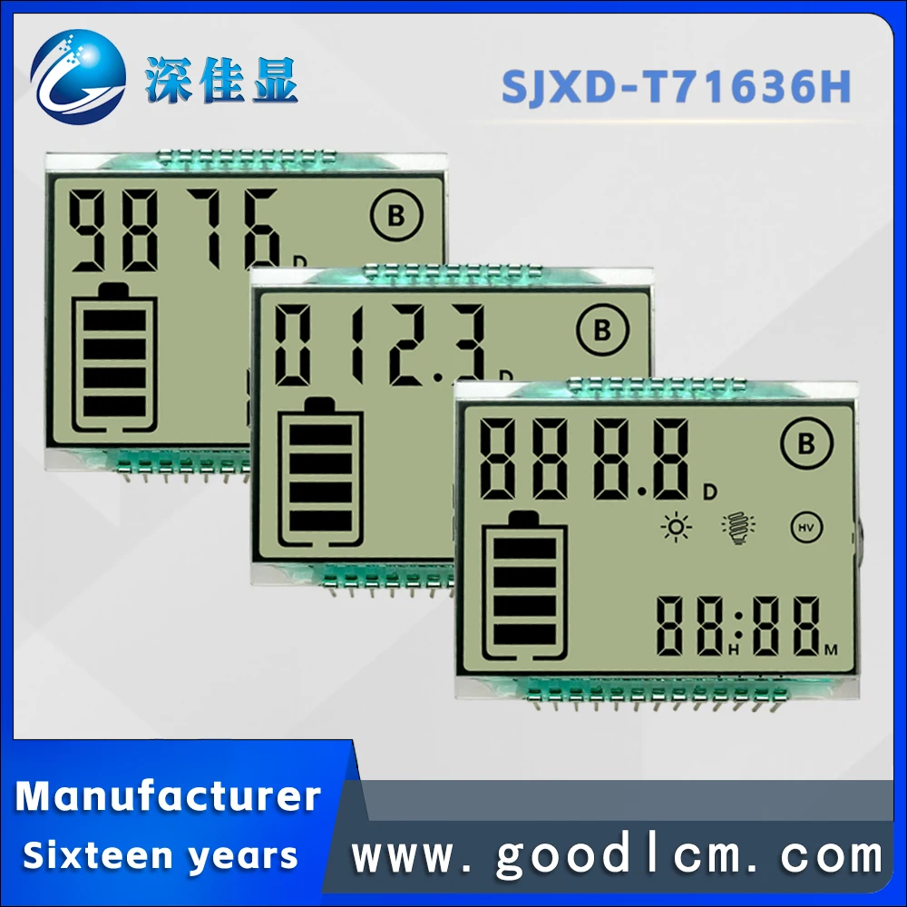 

custom segment T71636H display Cheap price TN positive 3.0v segment displays screen lcd 7 monochrome segment lcd display