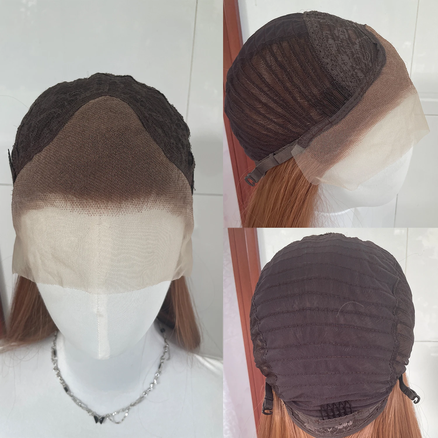26in Honey Brown Lace Front Wig 150% Density