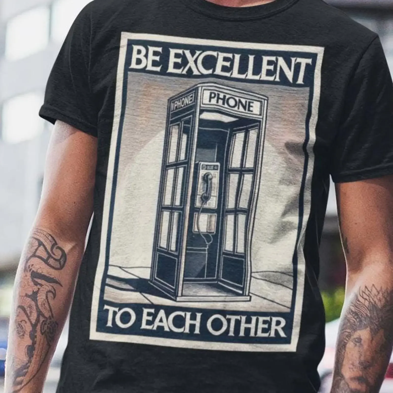 Be Excellent to Each Other T shirt Tribute Bill and Ted for Movie Lover 1980s Nostalgia vintage Washed Breathable Casual