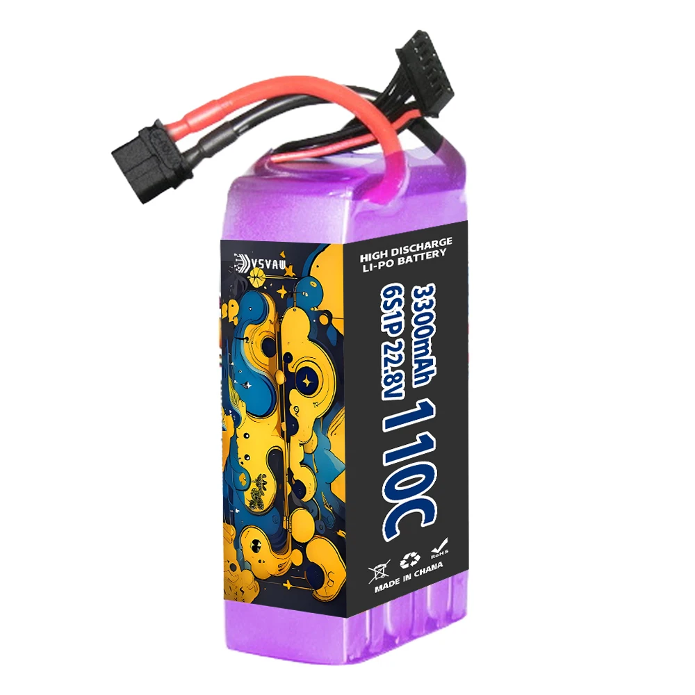 VSVAW 6S 22,8 V 3300 mAh 110 C/220 C Lipo Batterie HV Mini Vier Achsen FPV Modell Drone Hohe Spannung Hohe Rate Lithium-ionen Batterie