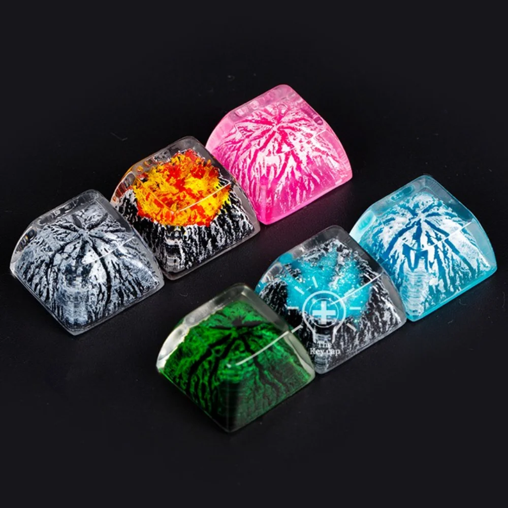 

1pc Snow Mountain Fuji Mountain Resin Keycap Personality SA High for MX Switch Mechanical Keyboard Game Translucency Keycap