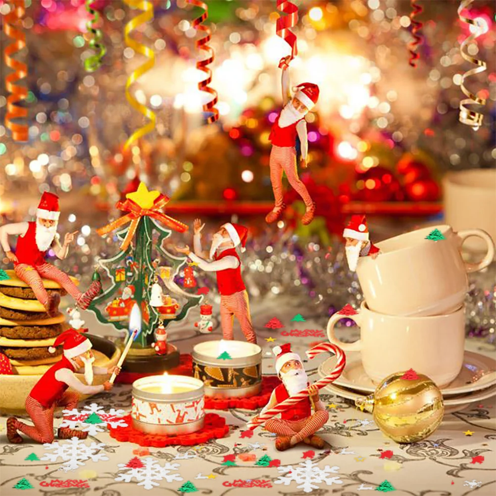 

60G 10 Styles Decorative Confetti Christmas Table Confetti Premium Plastic Party Wedding Birthday Celebration Decoration Scatter