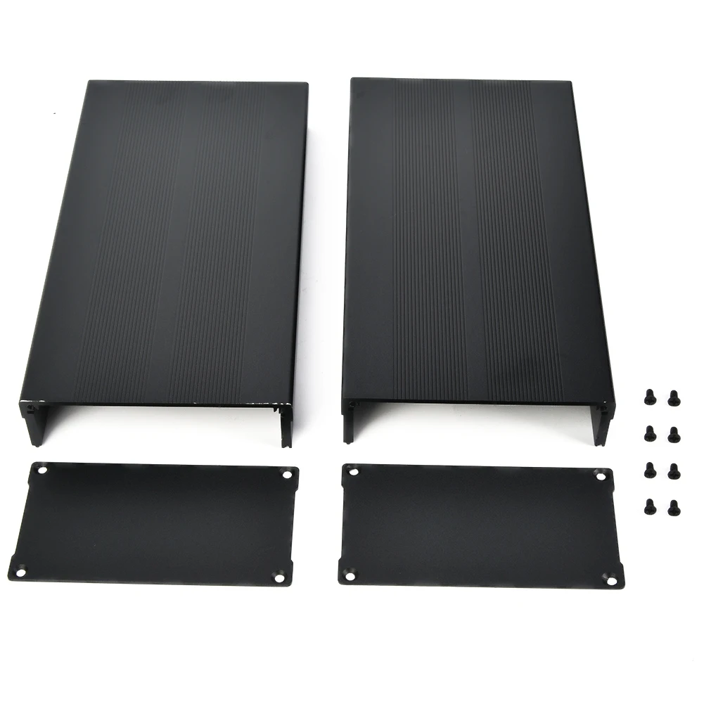 Aluminum Alloy Project Box DIY Sand Black Enclosure Electronic Protection Case 55 x 106 x 200mm