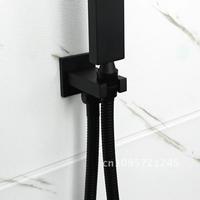 Black Sprayer Handheld Shower Spray Head Holder Bracket Bathroom Hand Without Bracket Bidet Brass Connector With/ Toilet Outlet