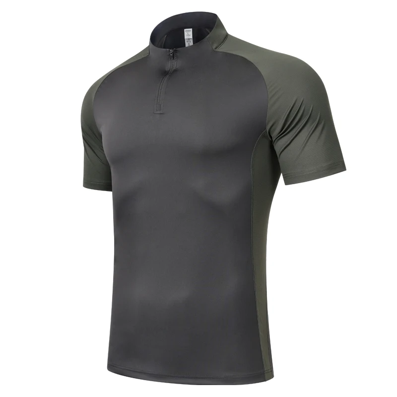 Men Breathable Sport T-shirt Jogging Gym Sportswear Fitness Running Athletic Quick Dry Tops Marathon Training Workout Tee