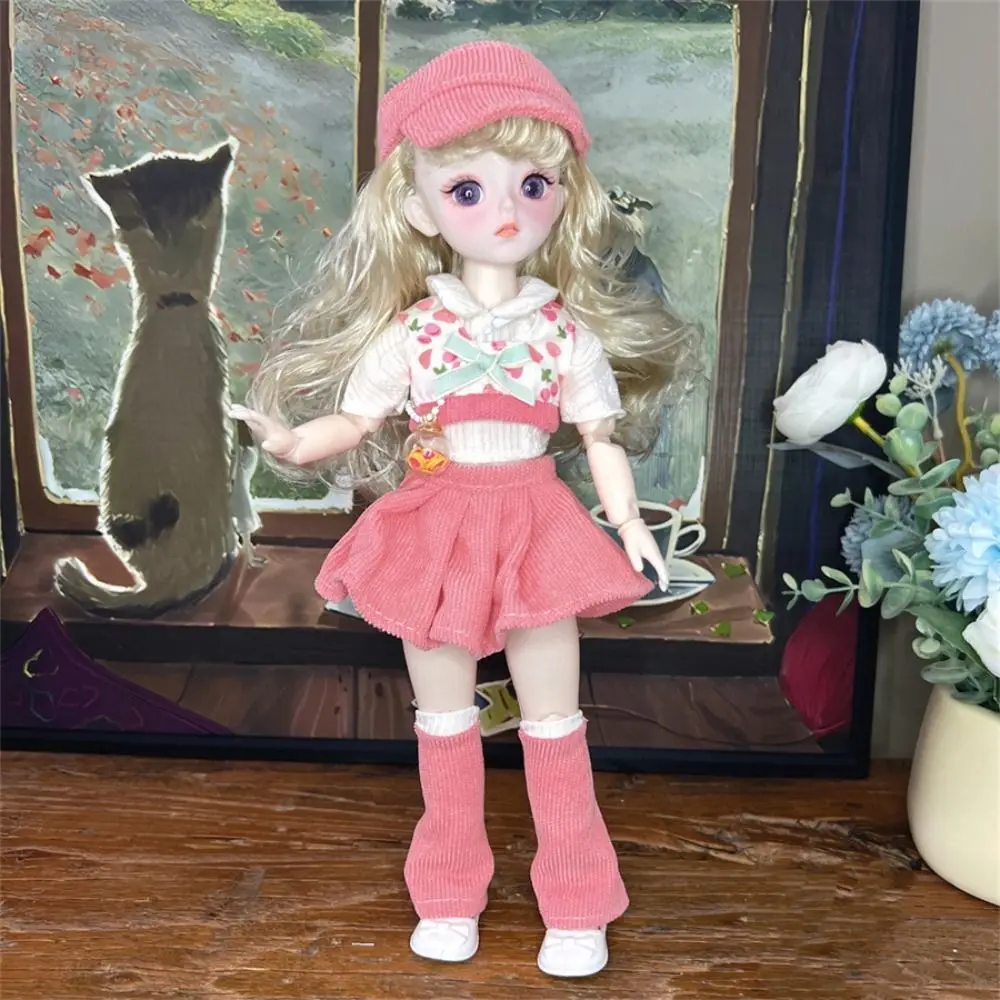 1 Set Cute 1/6 SD 30cm Doll with Clothes Long Hair Multi-style Dress Up Dolls Anime Elegant Makeup Ball Joint Doll Toddler