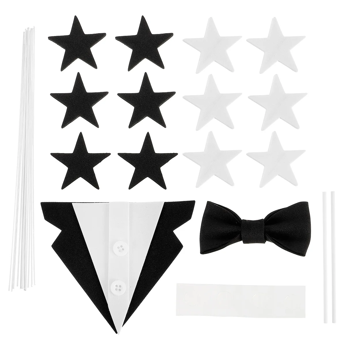 

EVA Material 3 Sets Pentagram Cake Topper Decorative Inserts Birthday Party Supplies Sponge Dessert Fashion Accessories