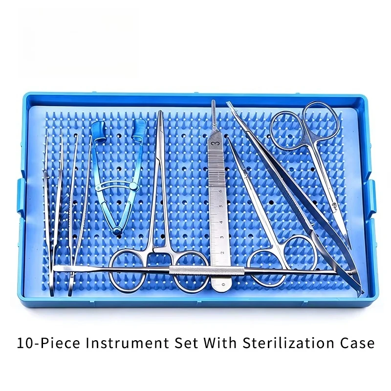 10-Piece Pterygium Surgery Set: Stainless Steel Ophthalmic Surgical Kit for Conjunctival Transplant